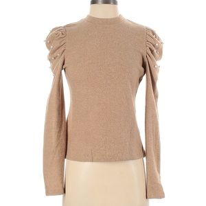 Pomander Place Pearl Puff Sleeve Top